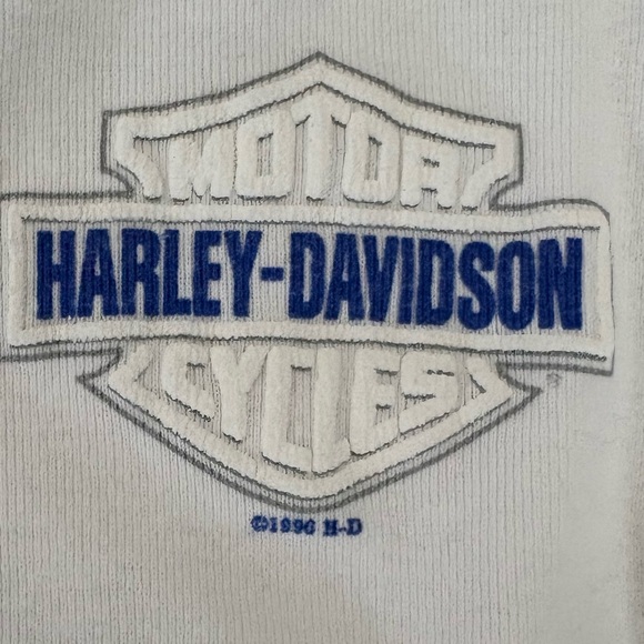 Vintage Harley-Davidson white Long Sleeve Top - Picture 6 of 7